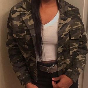 Camo cropped jacket